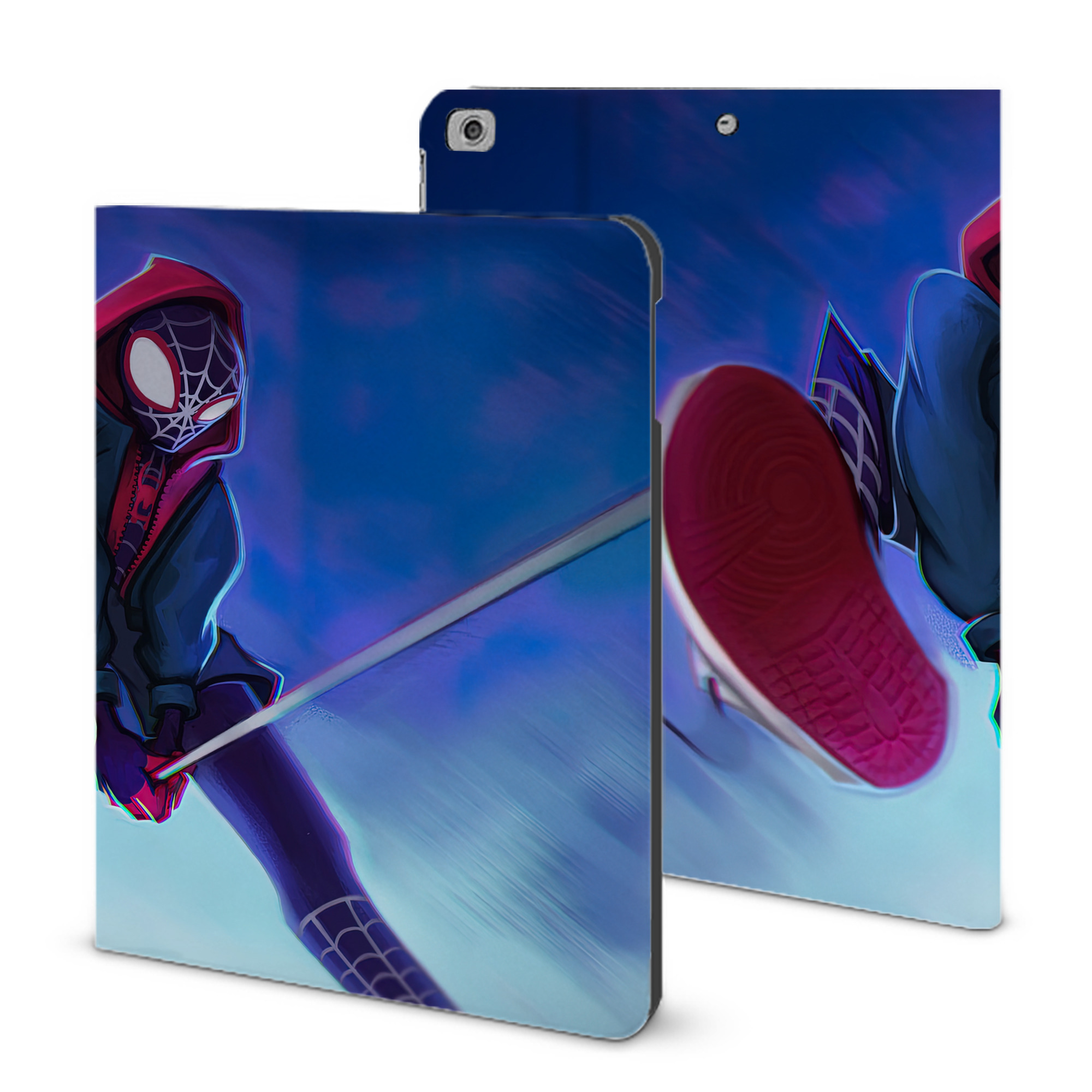 （画像用） Spider Man スパイダーマン IPad ケース ブック型 PUレザー TPU 耐衝撃 軽量 薄型 ペン収納なし 全面保護 IPad 各モデル対応